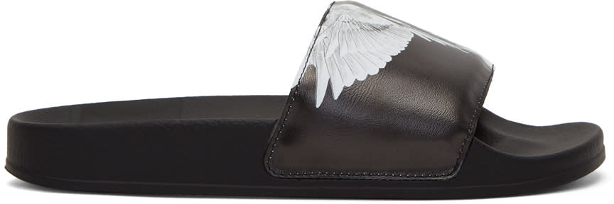 Marcelo Burlon County Of Milan Black Aish Slides