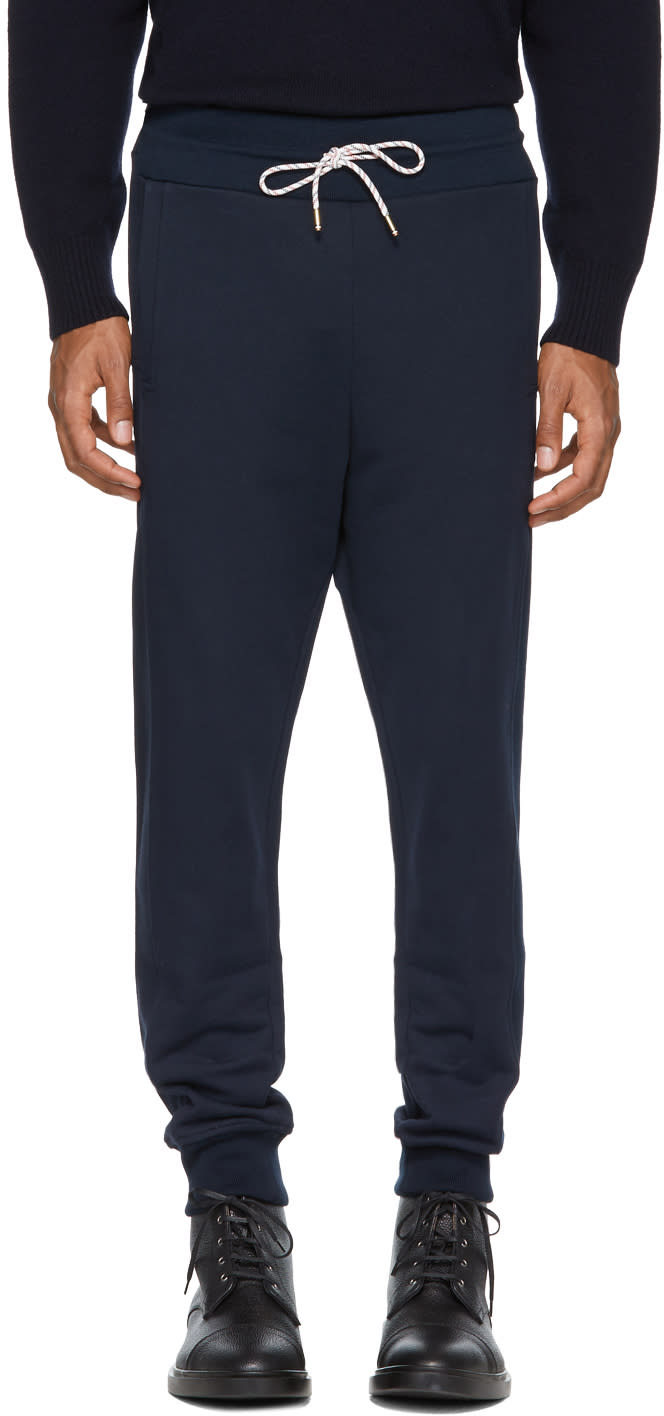 Moncler Gamme Bleu Navy Chevron Logo Lounge Pants