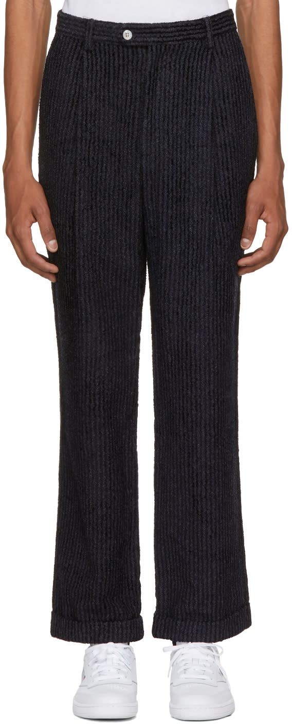 Pyer Moss Grey Pinstripe Trousers