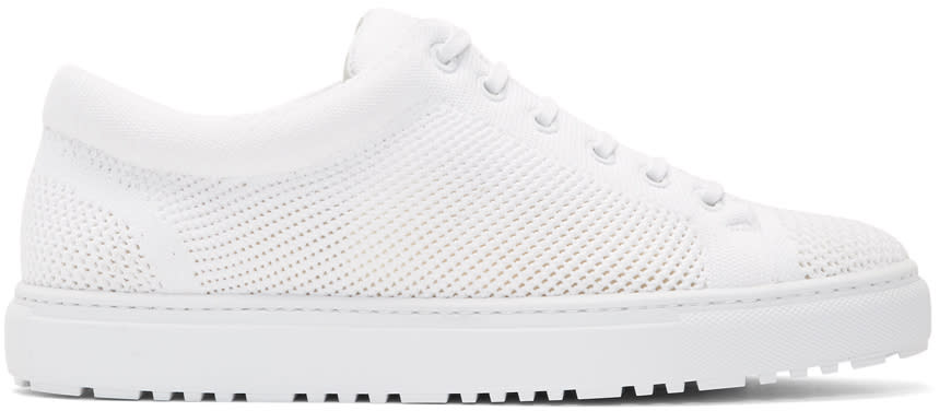 Etq Amsterdam White Knitted Low 1 Sneakers