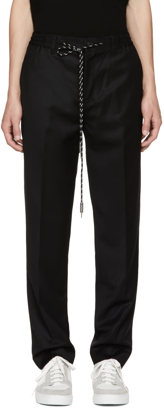 Christian Dada Black Signature Easy Trousers