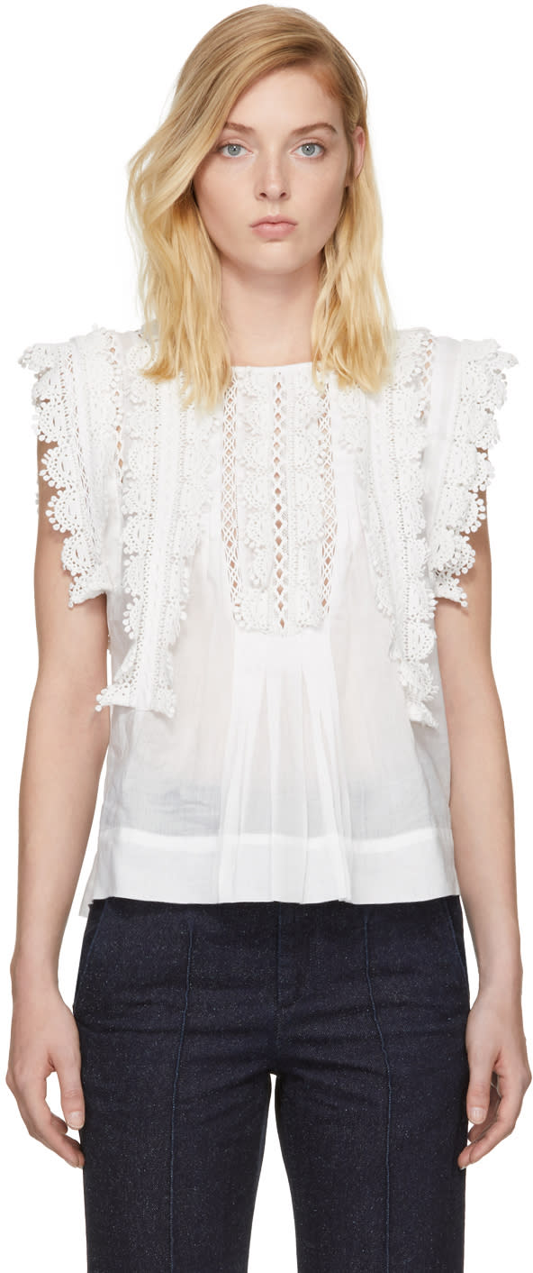Isabel Marant White Nandy Blouse Isabel Marant White Nandy Blouse
