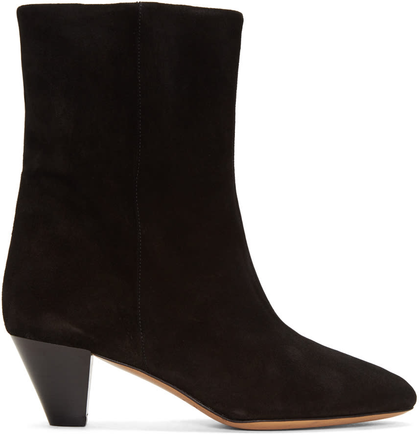 Isabel Marant Black Suede Dyna Boots