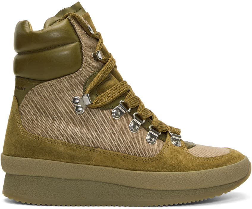 Isabel Marant Beige Brendty Hiking Boots