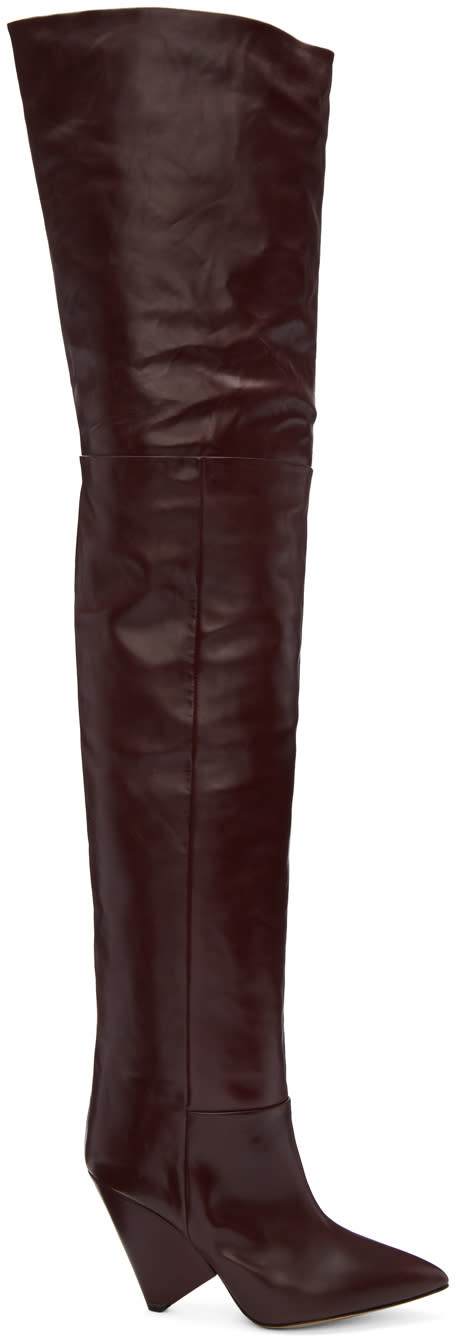 Isabel Marant Burgundy Lostynn Over-the-knee Boots