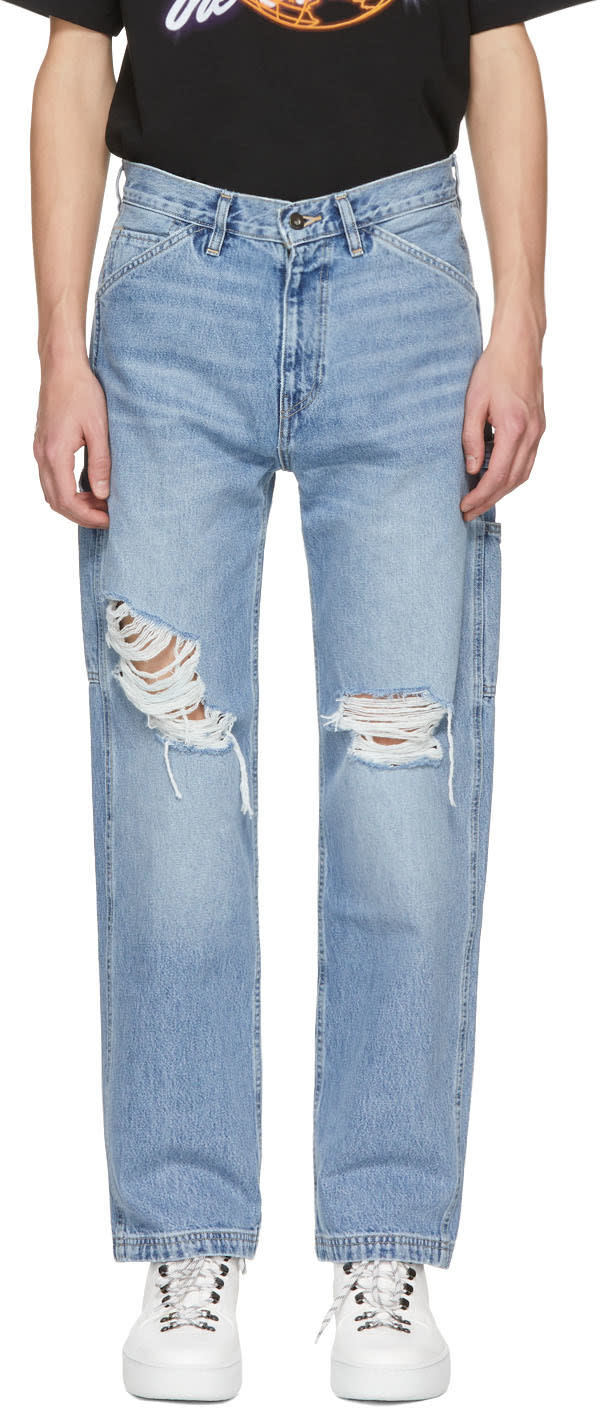 Off-white Blue Levis Made and Crafted Edition Carpenter Jeans