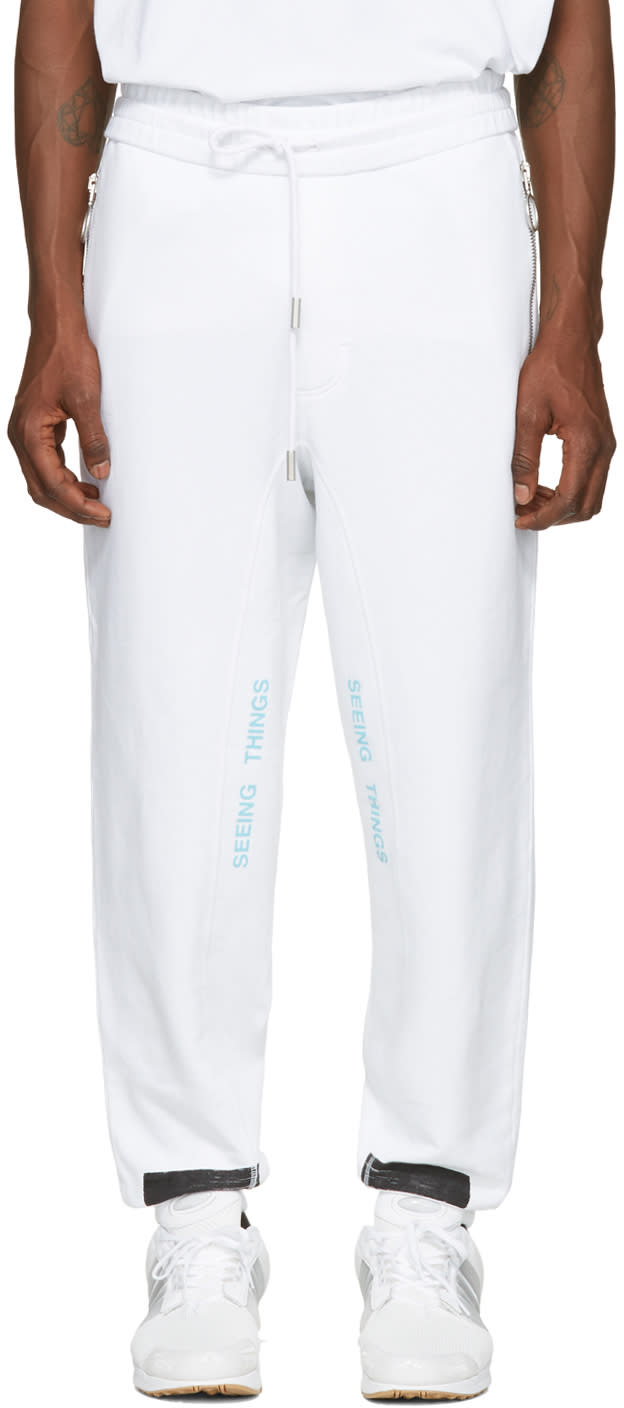 Off-white White Diagonal Brushed Lounge Pants