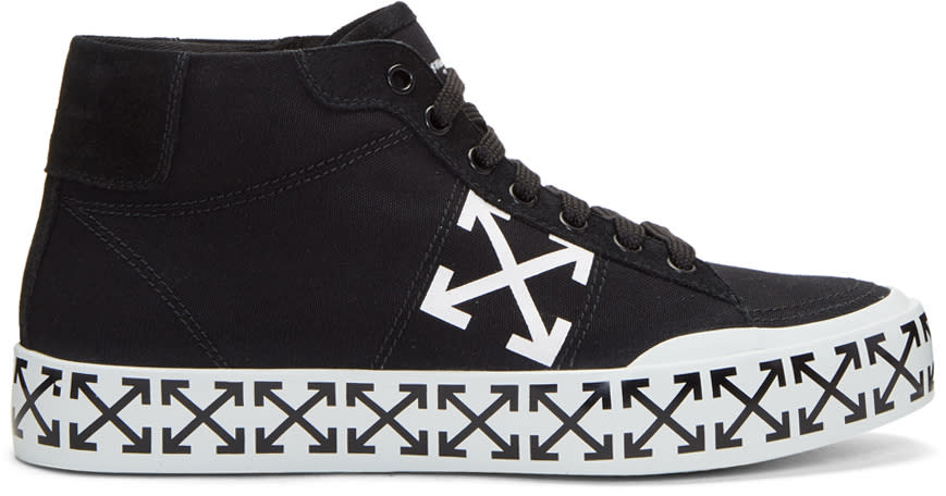 Off-white Black Vulcanised Arrows Mid-top Sneakers