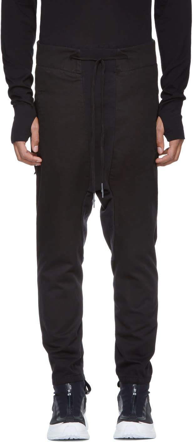 11 By Boris Bidjan Saberi Black Sarouel Lounge Pants