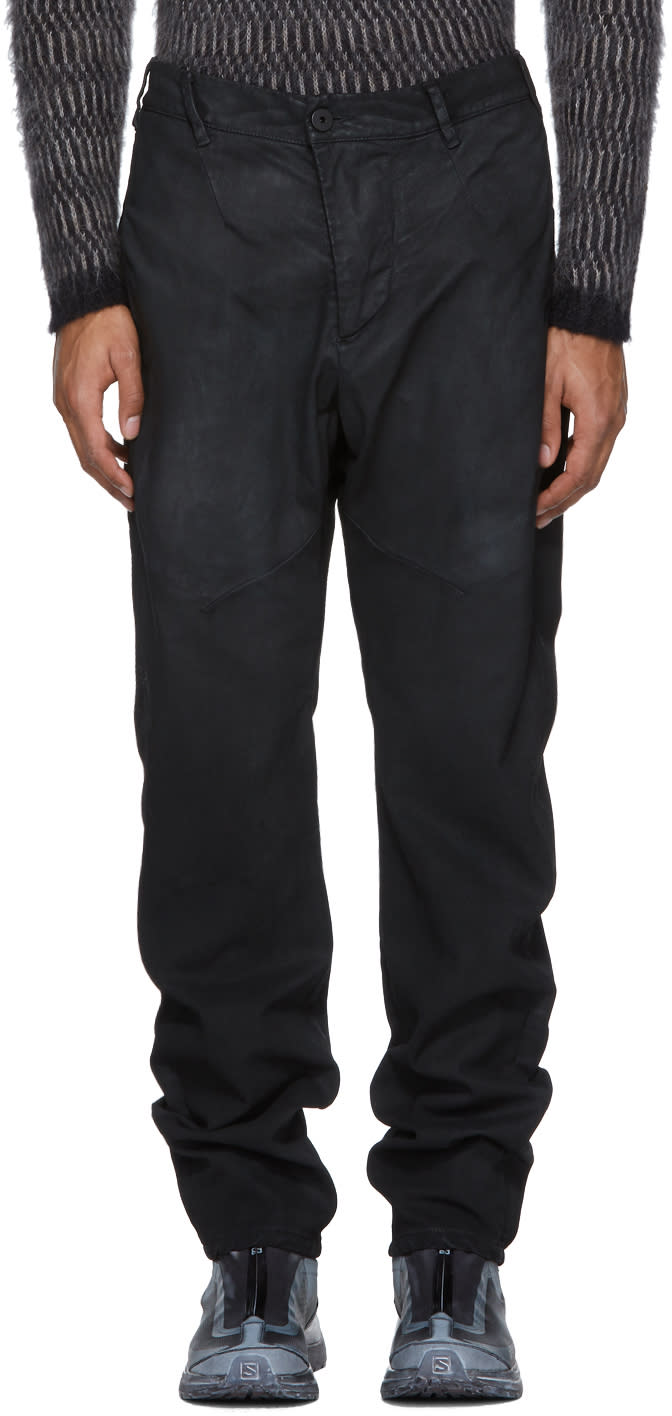 11 By Boris Bidjan Saberi Black Coated Trousers