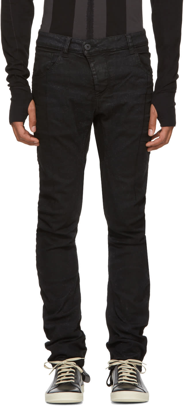 11 By Boris Bidjan Saberi Black Cotton Trousers