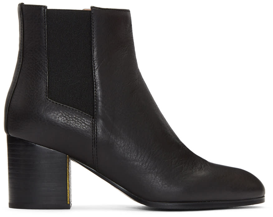 Jil Sander Navy Black Treben Boots