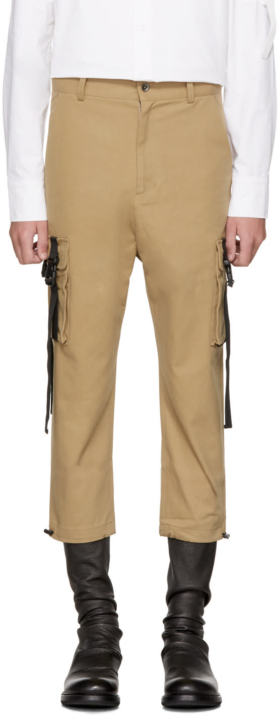 D By D Beige Out Strap Pocket Cargo Pants