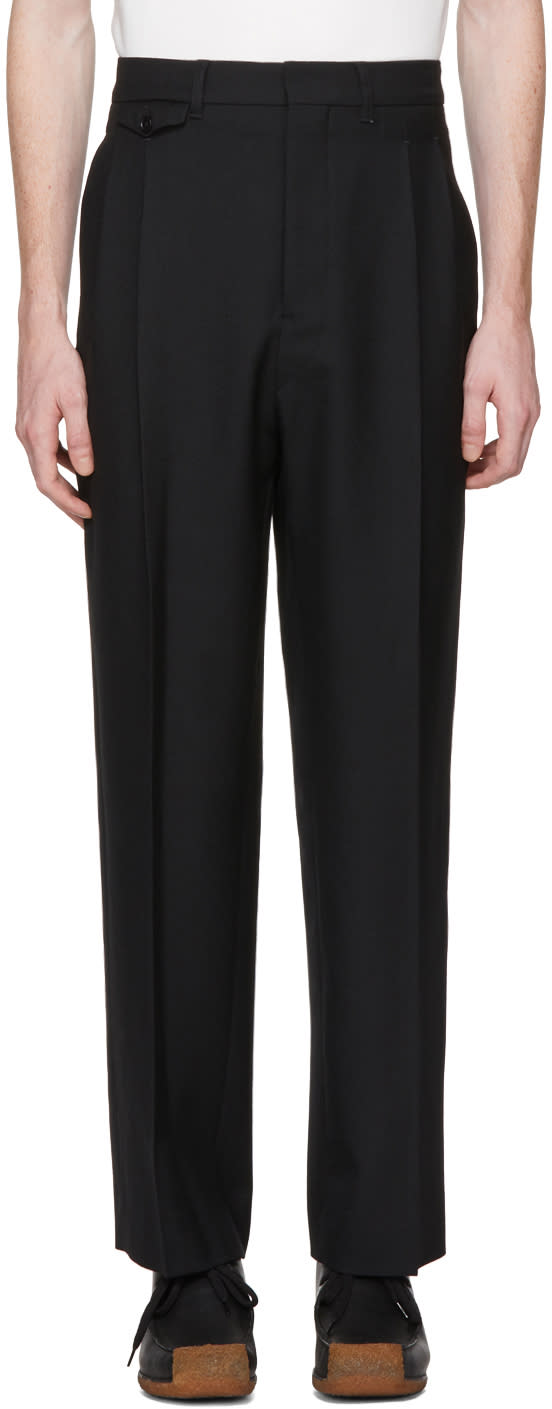 Lemaire Black Two Pleat Trousers