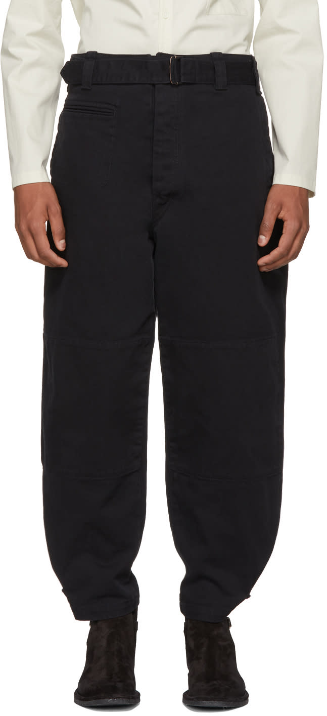 Lemaire Black Denim Trench Trousers