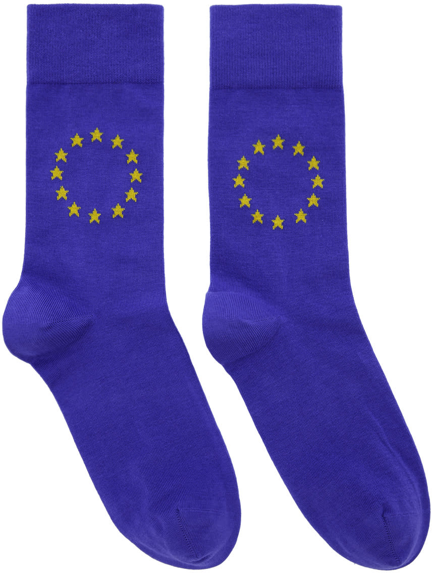Etudes Blue Inside Europa Socks