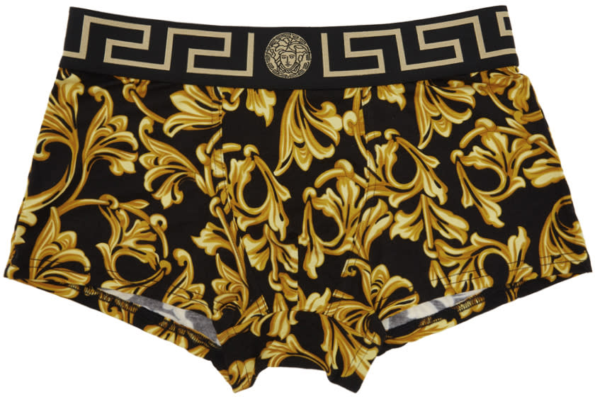 Versace Underwear Black Medusa Borroco Boxer Briefs