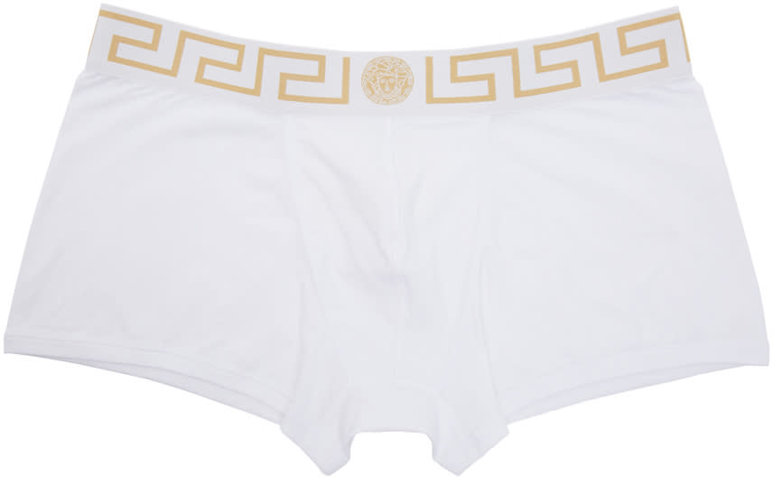 Versace Underwear White Medusa Boxer Briefs