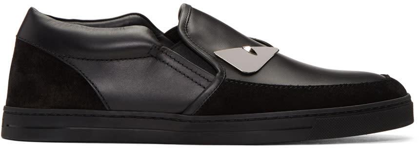 Fendi Black bag Bugs Slip-on Sneakers