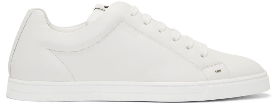 Fendi White Micro bag Bugs Sneakers