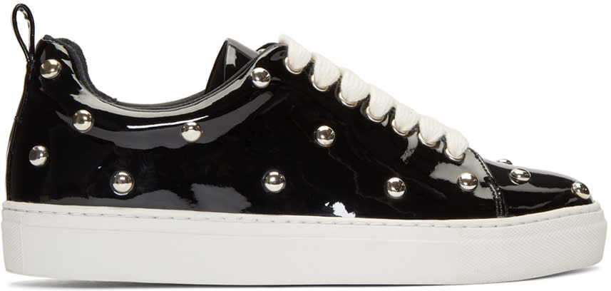Marques Almeida Black Patent Studded Sneakers