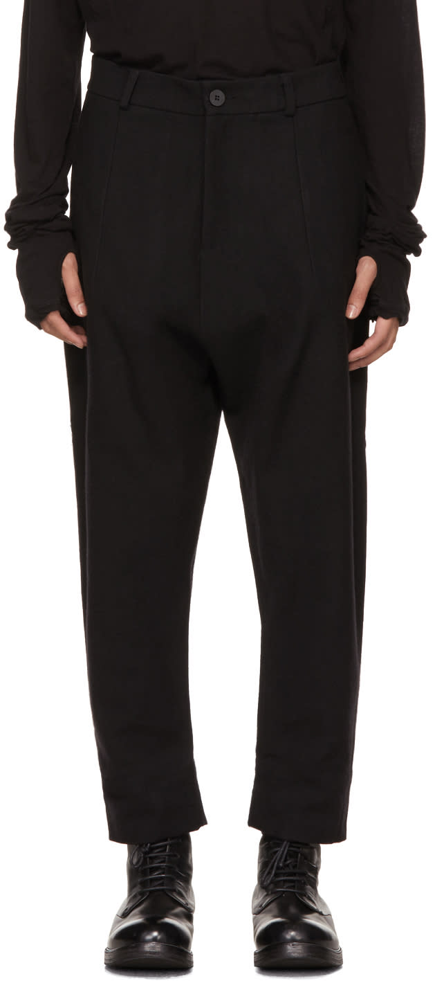 Isabel Benenato Black Dropped Trousers
