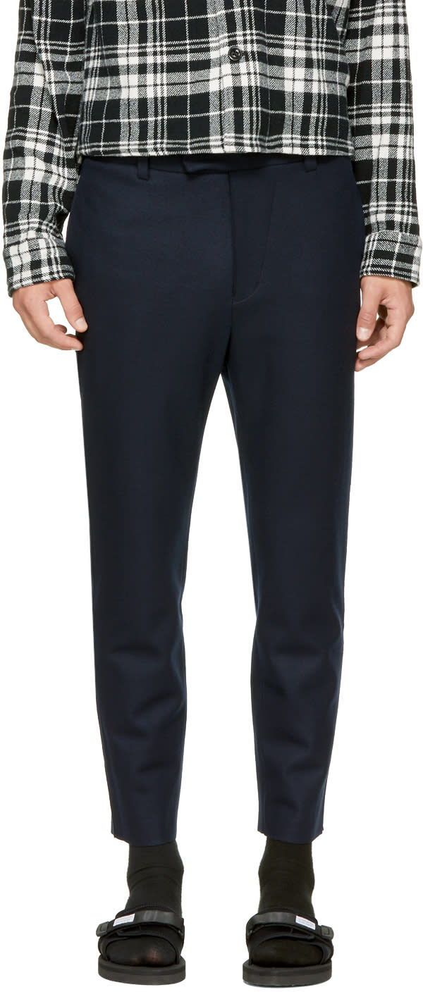 Tomorrowland Navy Cut-off Trousers