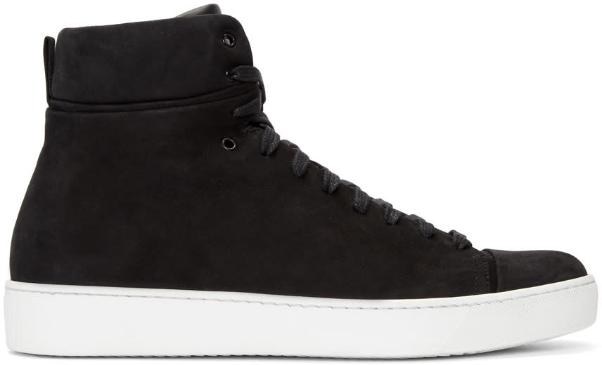 John Elliott Black Nubuck High-top Sneakers