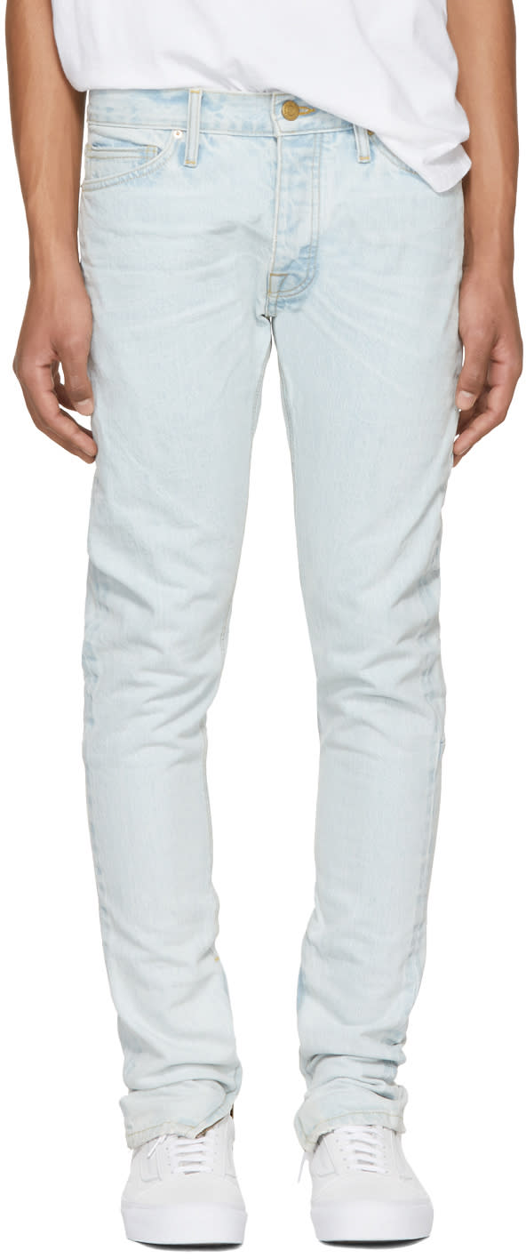 Fear Of God Blue Selvedge Zip Jeans