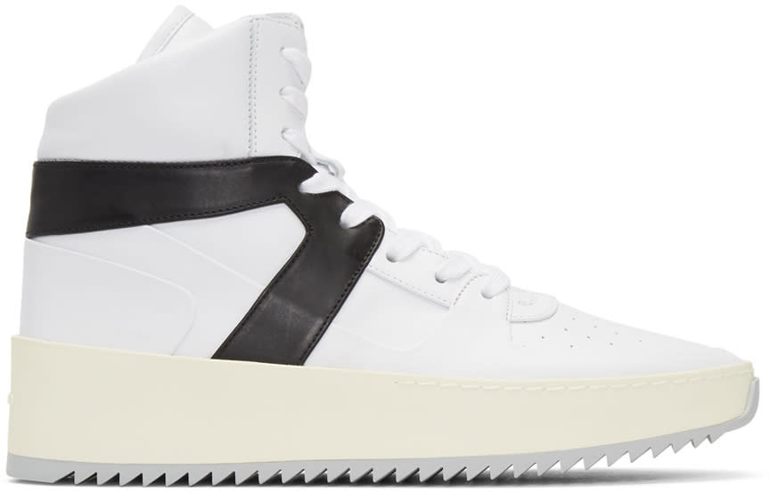 Fear Of God White and Black Basketball High-top Sneakers