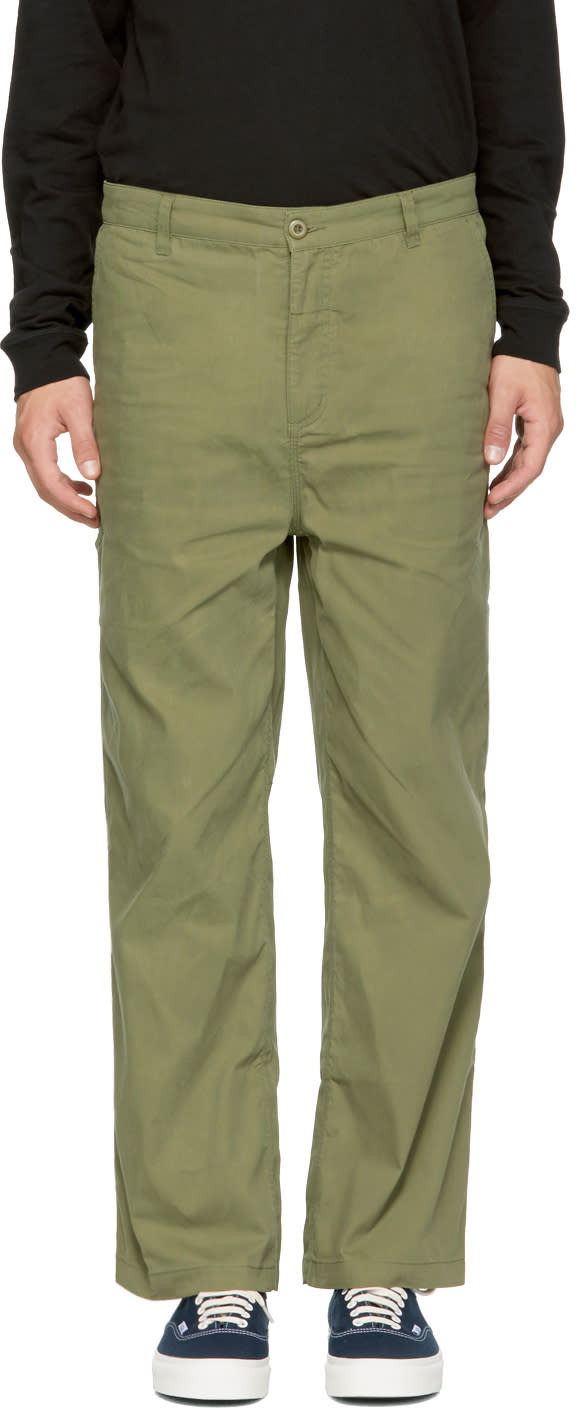 Perks And Mini Green Dm Cut Chino Trousers