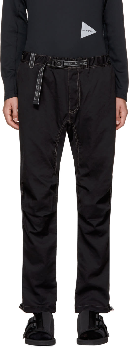 And Wander Black Climbing Trousers