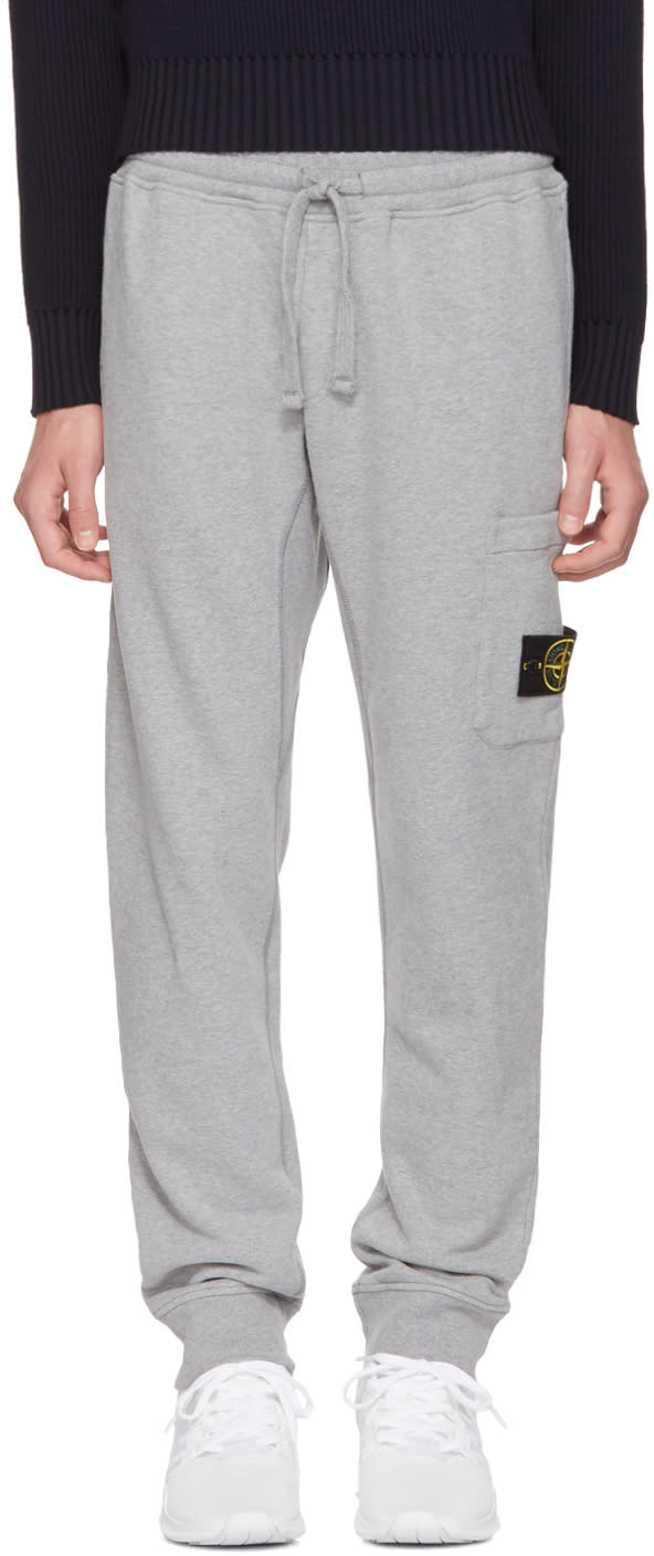 Stone Island Grey Logo Lounge Pants