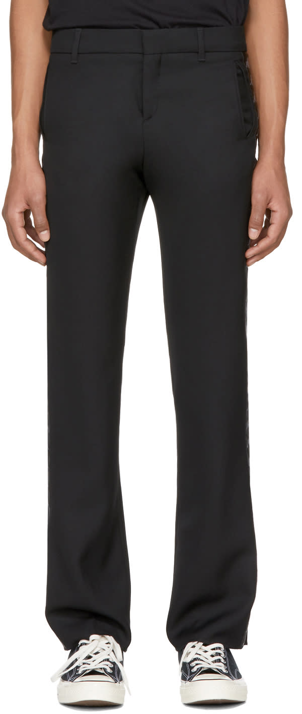 Faith Connexion Black Kappa Edition Wool Trousers