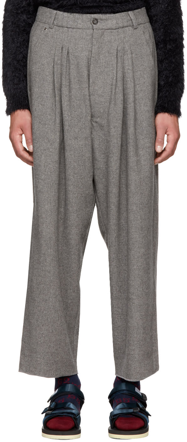 Bless Grey Cashmere Ultrawidepleated Ii Trousers