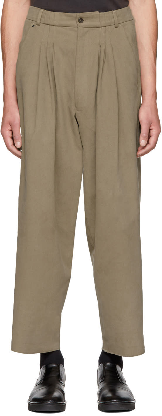 Bless Beige Ultrawidepleated Ii Trousers
