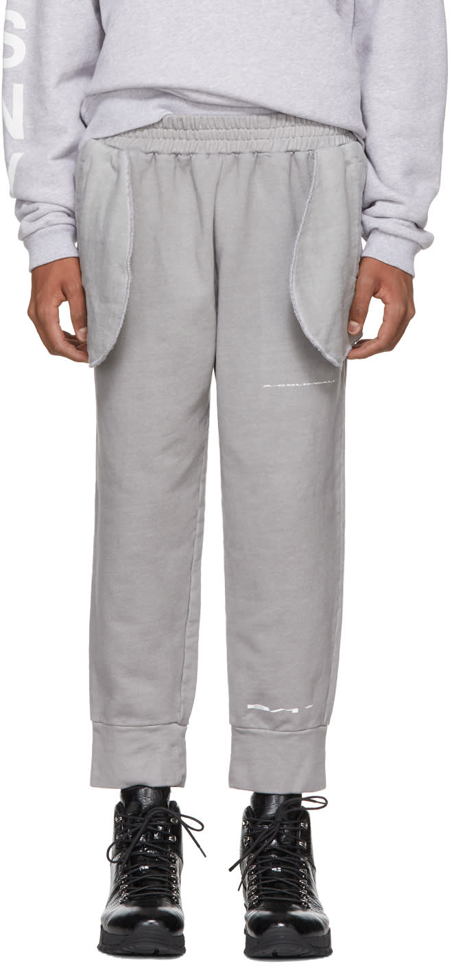 A-cold-wall* Grey Compressed Logo Lounge Pants
