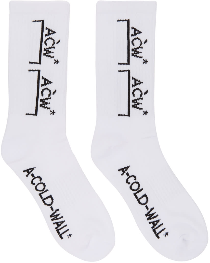 A-cold-wall* White Classic Logo Socks
