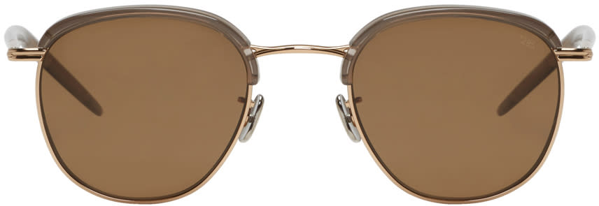 Eyevan 7285 Gold Model 735 Sunglasses
