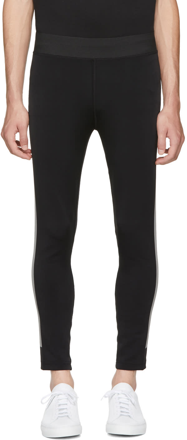 Blackbarrett By Neil Barrett Black Sport Reflective Stripe Track Pants