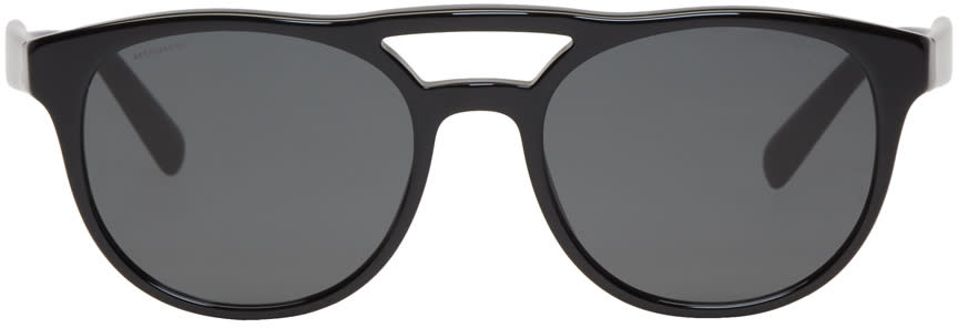Prada Black and Grey Double Bridge Sunglasses