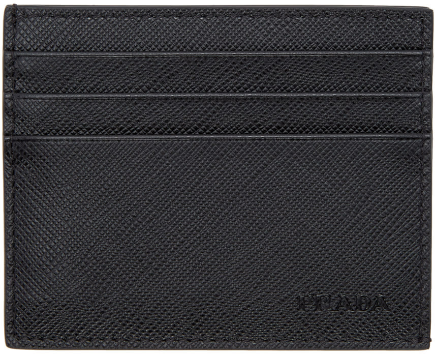 Prada Black Leather Card Holder