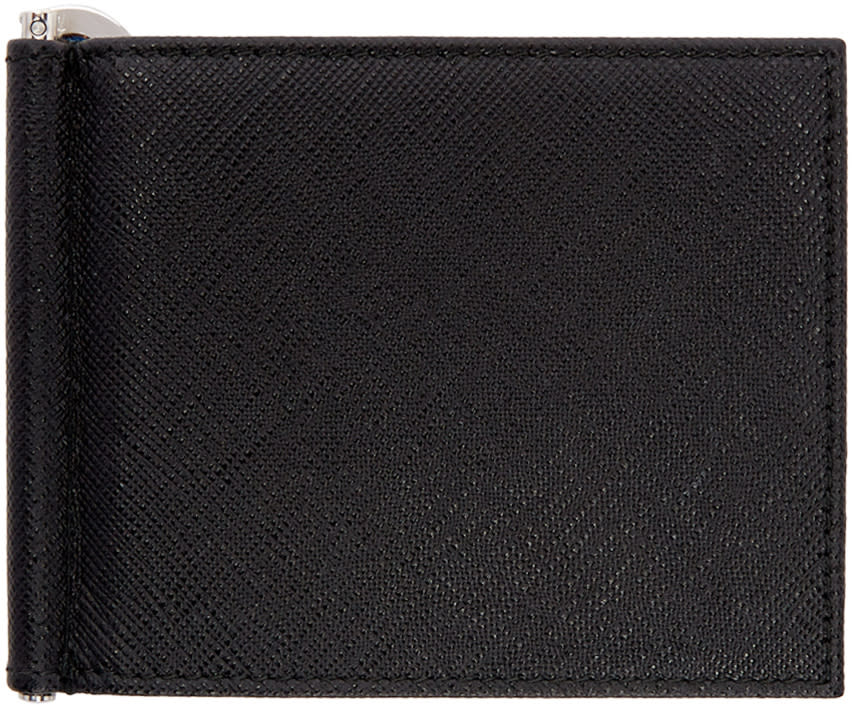 Prada Black Money Clip Wallet