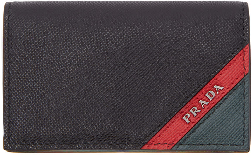 Prada Black Multi Compartment Wallet