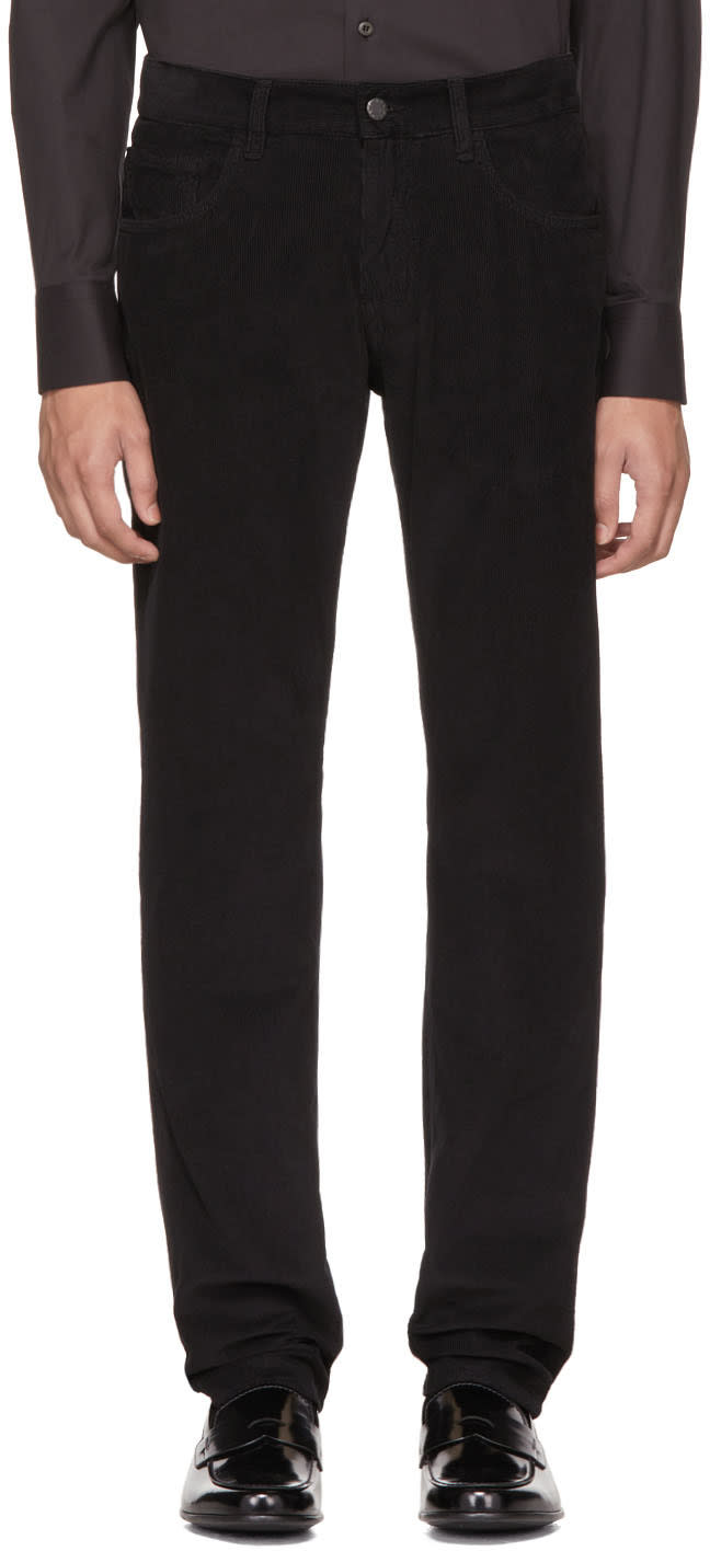 Prada Black Corduroy Trousers