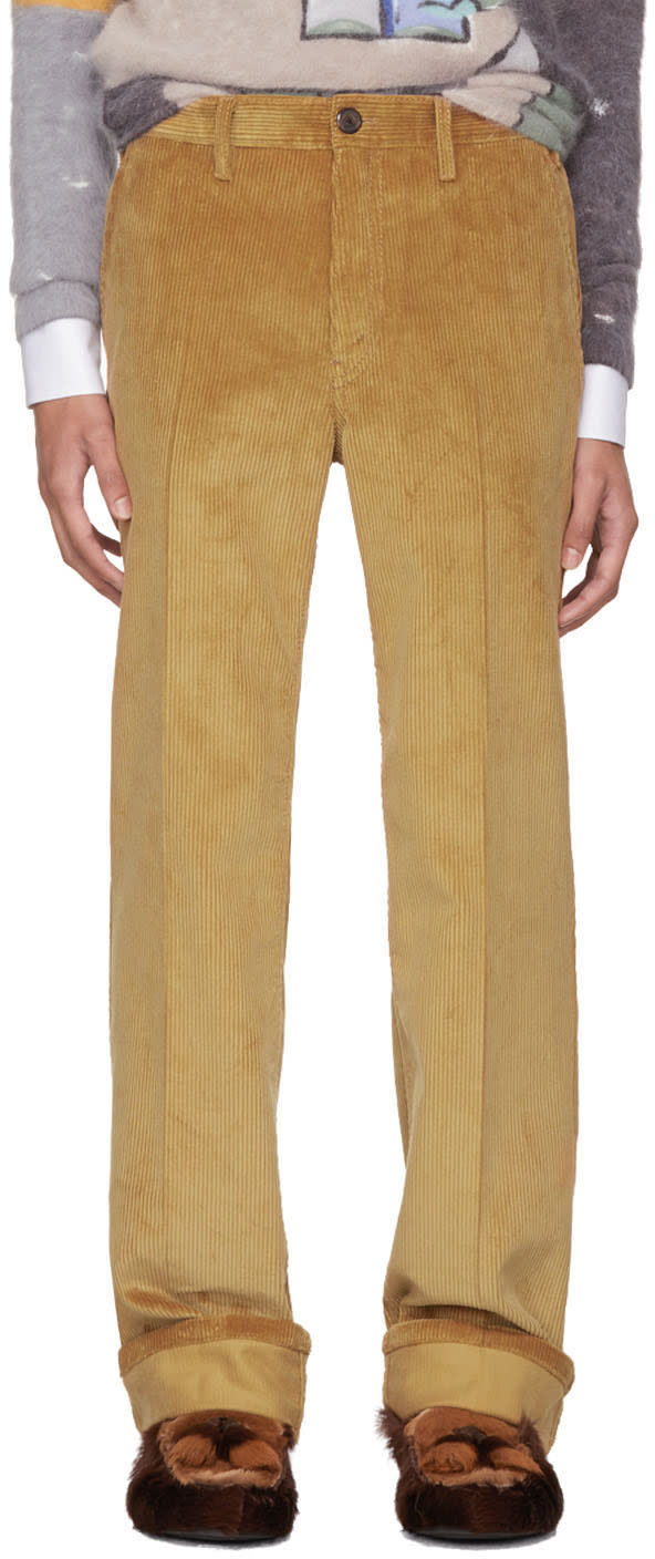 Prada Tan Corduroy Trousers