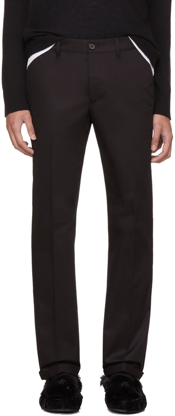 Prada Black Gabardine Trousers