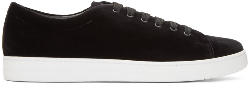 Prada Black Velvet Sneakers