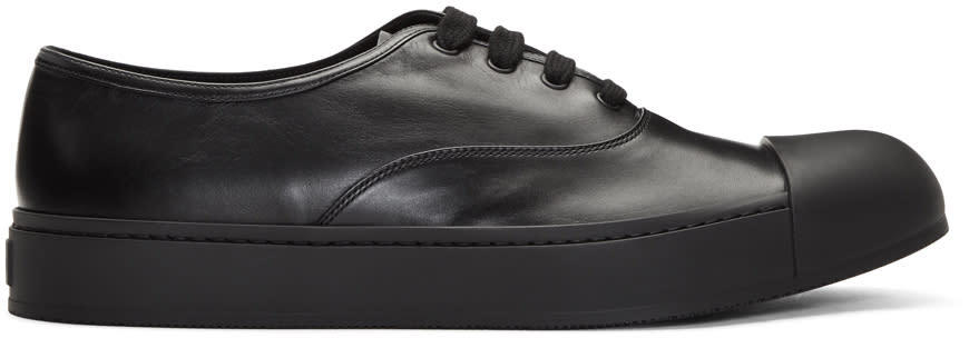 Prada Black Cap Toe Sneakers