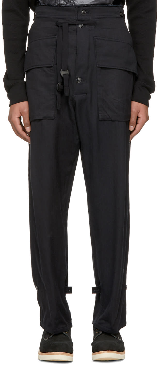 Takahiromiyashita Thesoloist. Black Military Trousers